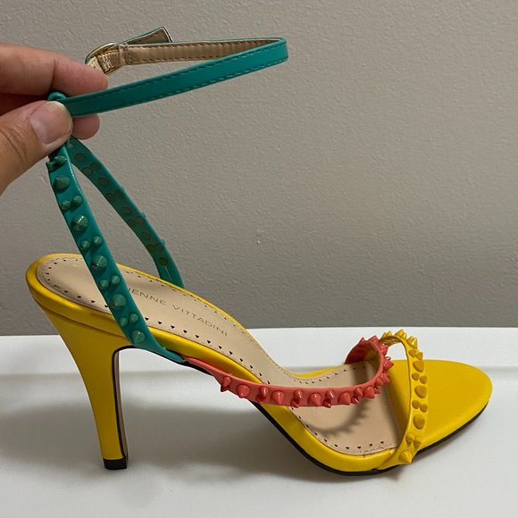 Adrienne Vittadini Shoes - NWOT- Adrienne Vittadini Studded Heel Sandals - Multicolor